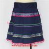 Casual mid length cotton skirt with ribbons for women