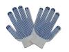 10 gauge blue pvc dotted nylon gloves