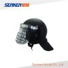 Pc shield with metal frame visor riot police full protection military security anti riot helmet