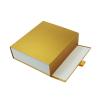 Metallic gold color printed 2mm grey cardboard folding stacking gift packing boxes