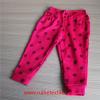 Casual fleece pants dots printed trousers for girls