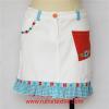 Stylish cotton tube skirt with embroidery for women