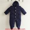 Winter navy quilted romper casual long snow jumpsuit for baby boys