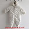 Winter white quilted snowsuit one piece jumpsuit for baby boys