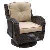 Well furnir outdoor rattan swivel chair with cushion