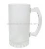 Personalized heavy duty tall glass beer mug sublimation with your custom text frosted