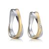 Top quality lifetime collection handmade 18k gold plated stainless steel matching wedding couples