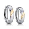 Fashion jewelry sweet wedding rings stainless steel gold plated bridal rings