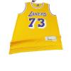 Los angeles lakers dennis rodman 73# hardwood classics swingman jersey