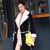 Ladies lamb wool lambskin jacket women long coat shorn sheepskin inner white outsider black big suit