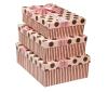 Wholesale various sizes rectangle polka dot pattern printed cardboard packaging favor gift boxes