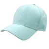 6 panel faux suede leather classic adjustable plain hat baseball cap