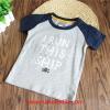 Grey marl baby jersey t shirt fashion baby tee with short raglan sleeves for children