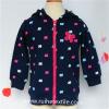 Butterfly printed zip up hoodie casual fleece full zip hoodie jacket for girls