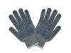 Mixed grey color one side pvc dot gloves for construction industry