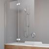 Frameless hinged glass bathtub shower doors shower bath screen