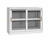 Short glass sliding door small storage filing cupboard