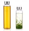 Heat resistant promotion transparent 1000ml handmade borosilicate glass water bottle manufacturer