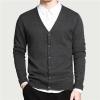 Formal cotton v neck cardigan high quality soft handfeel knitwear men