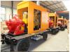 Diesel engine drive trailer mounted fire water pump